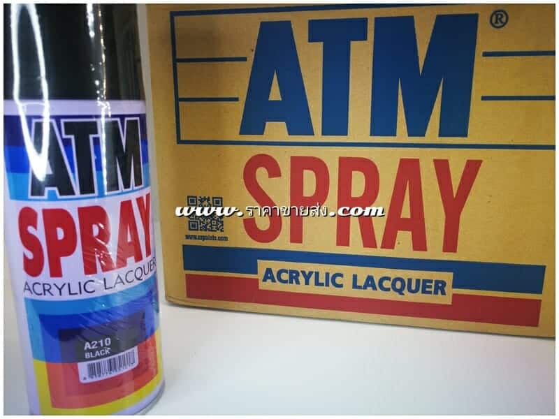 สีสเปรย์ atm เอทีเอ็ม สีดำ A210